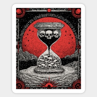 Macabre Hourglass - The Sands of Mortality Sticker
